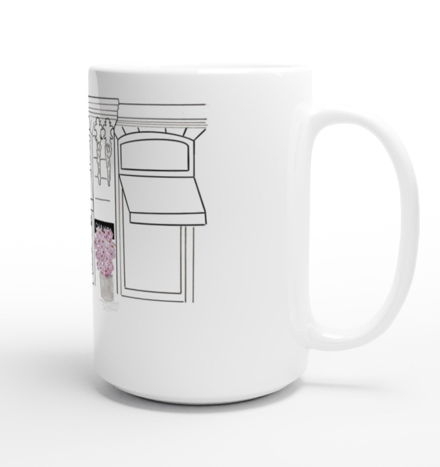 Chanel Paris Boutique Mug | Elegant Illustration Gift for Her | Margot Shay