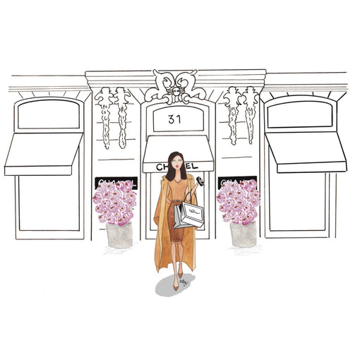 Chanel Paris Boutique Mug | Elegant Illustration Gift for Her | Margot Shay
