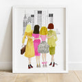 Sex and the City Fashion Illustration Print | NYC Wall Art | Margot Shay