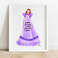 Sorry I'm Late Fashion Illustration Print | Funny Wall Art | Margot Shay