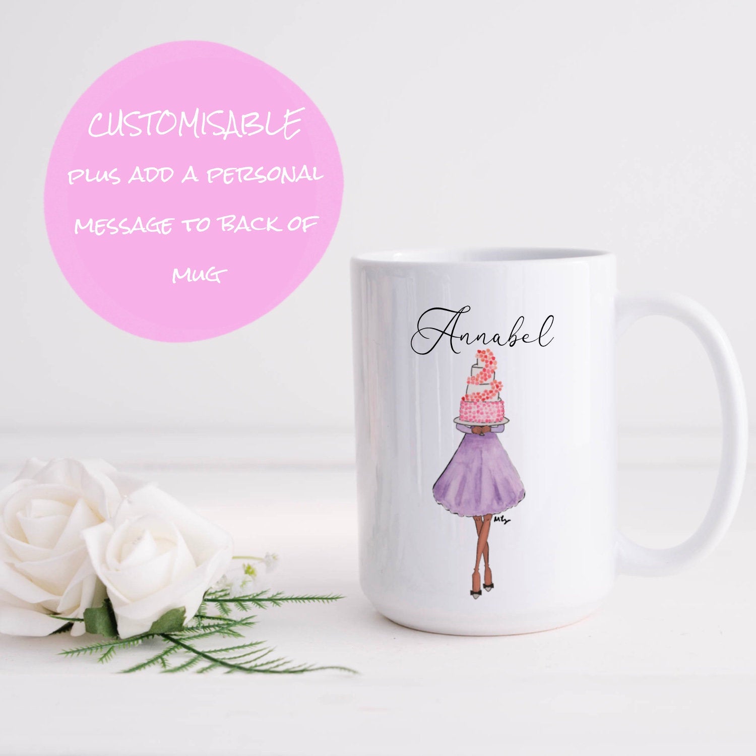 Personalised Bridesmaid Proposal Mug | Illustrated Maid of Honour Gift