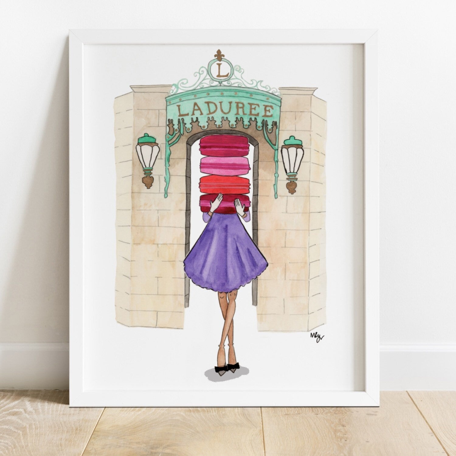 Laduree Macaron Print | Parisian Giclée Wall Art | Margot Shay