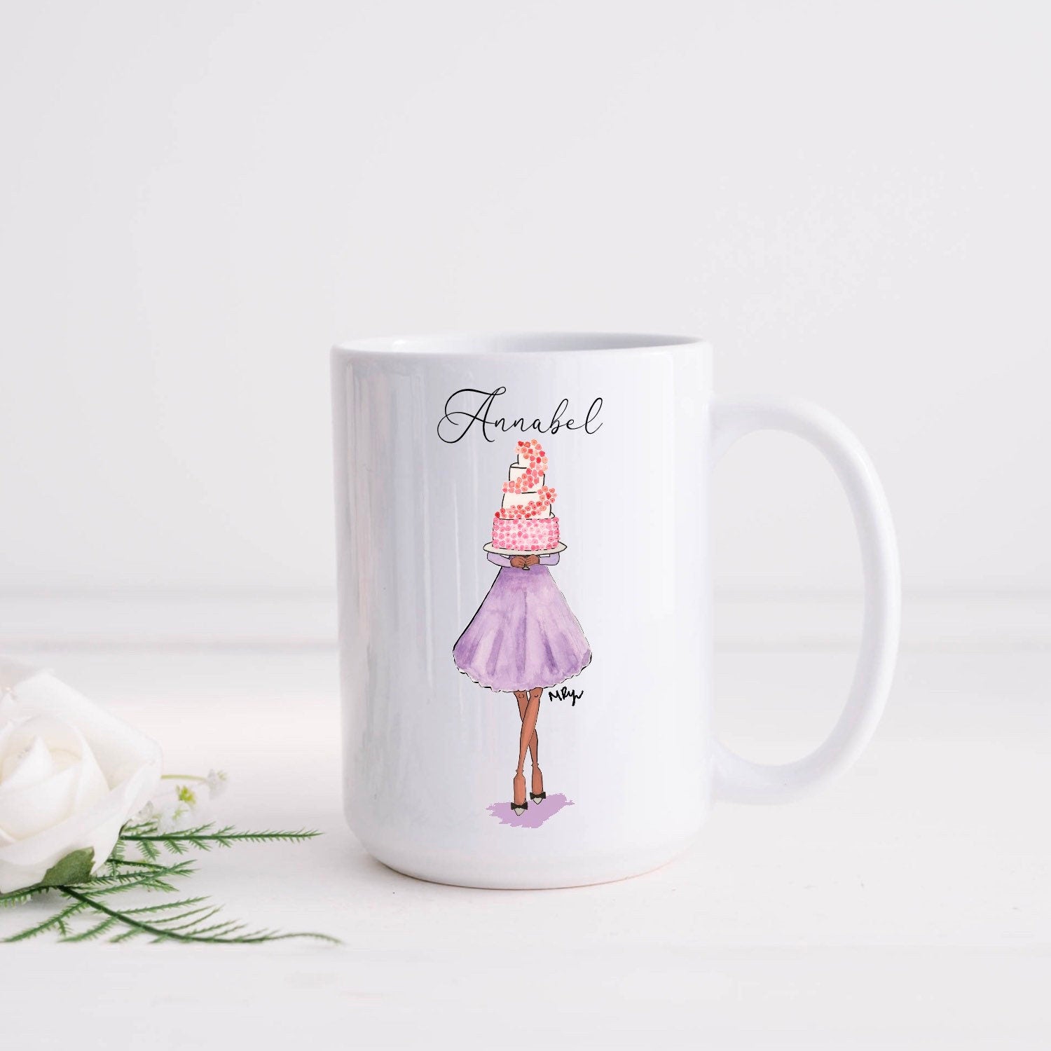 Personalised Bridesmaid Proposal Mug | Illustrated Maid of Honour Gift
