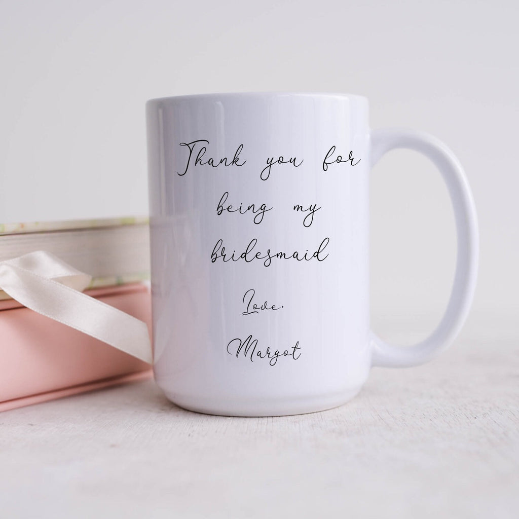 Personalised Bridesmaid Proposal Mug | Custom Illustration Gift