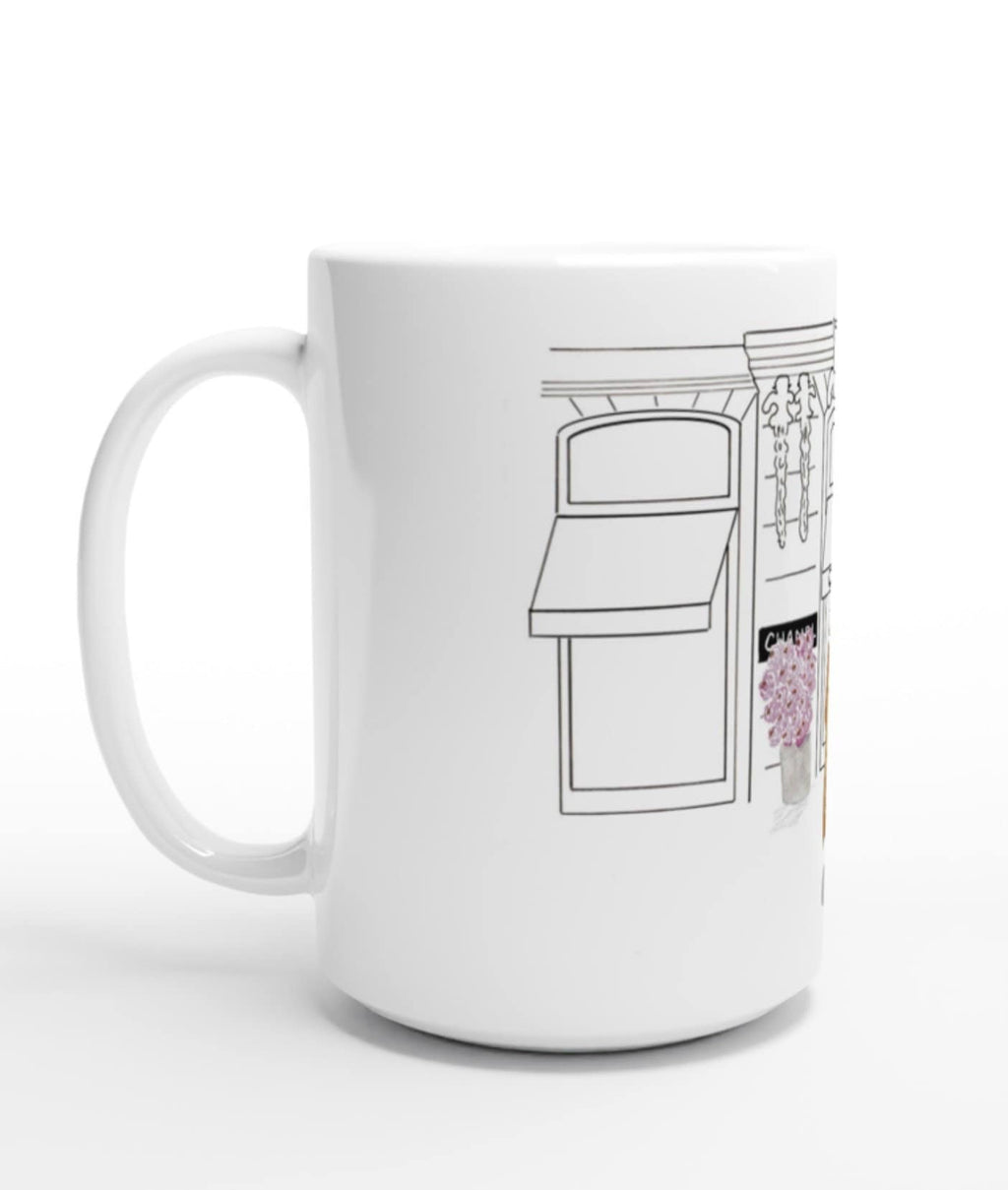 Chanel Paris Boutique Mug | Elegant Illustration Gift for Her | Margot Shay