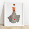 Gold Leaf Crown Fashion Illustration Print | Giclée Wall Art | Margot Shay