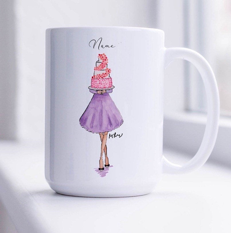 Personalised Bridesmaid Proposal Mug | Illustrated Maid of Honour Gift