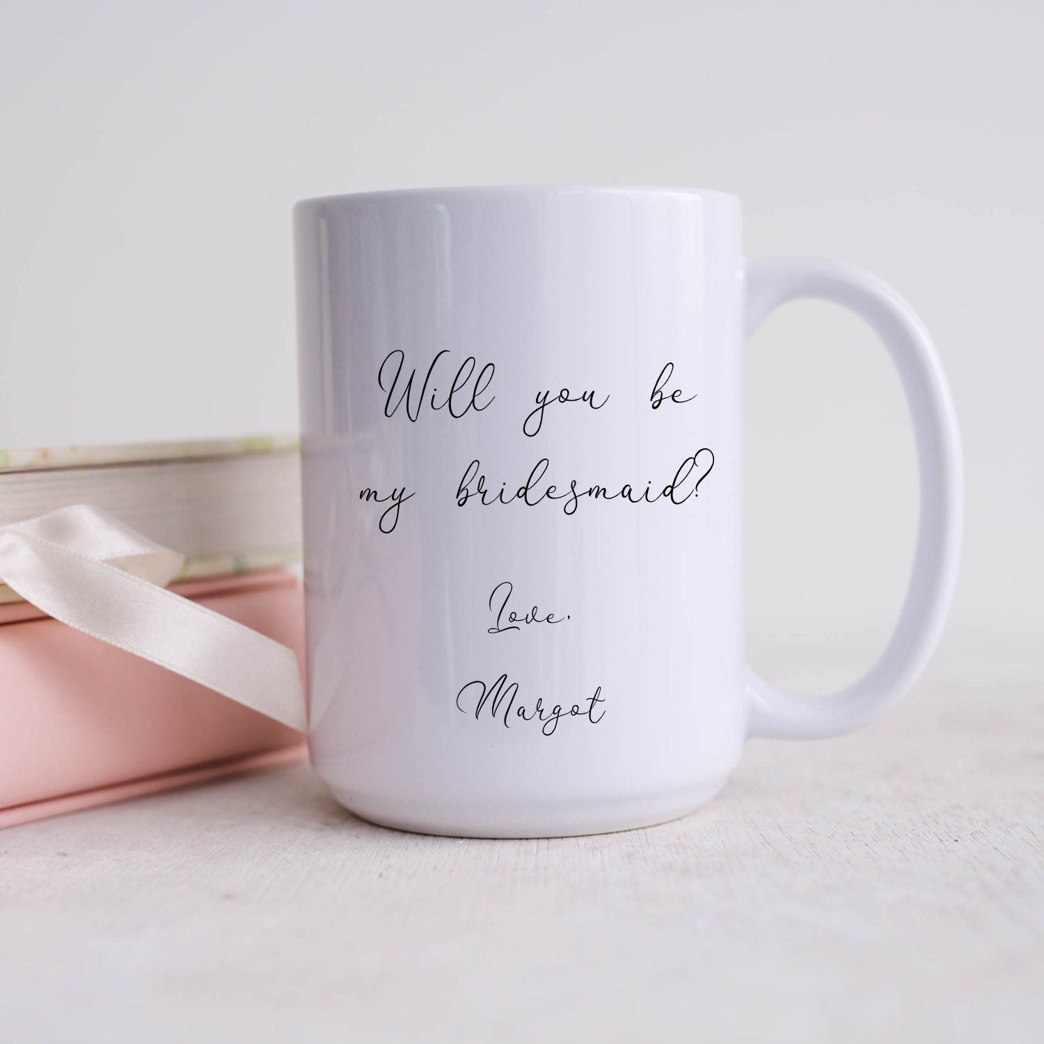 Personalised Bridesmaid Proposal Mug | Custom Illustration Gift