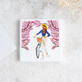 Peonies Fashion Illustration Ceramic Coaster | Stylish Gift for Her | Margot Shay