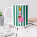 Green Stripe Fashion Illustration Mug | Stylish Gift for Her | Margot Shay