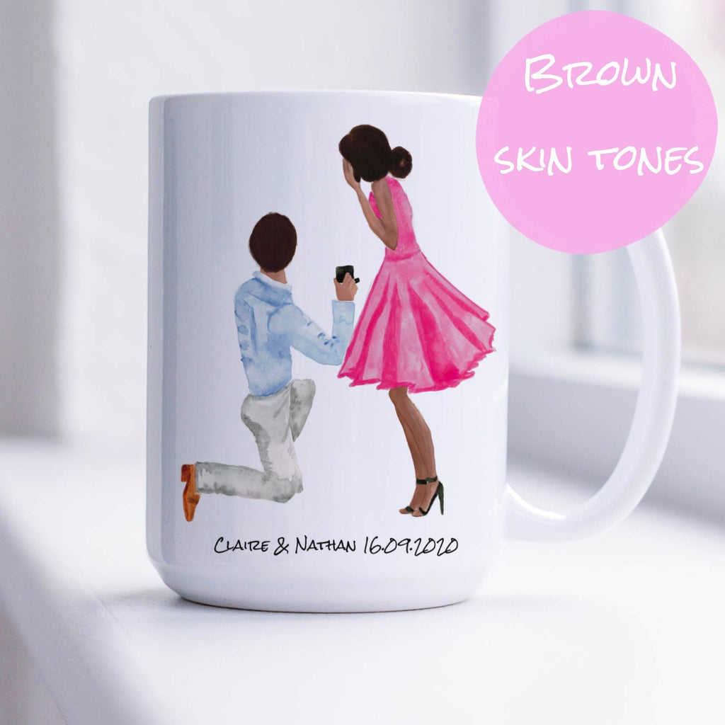 Customisable Engagement Mug | Personalised Proposal Gift
